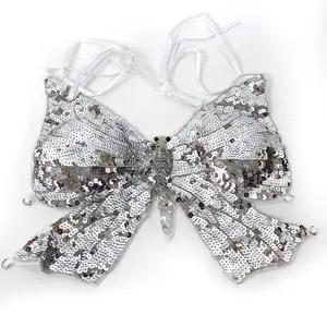 BestDance Sexy Clubwear Rave GoGo Butterfly Sequin 珠绣肚皮舞胸罩 Samba Dancing Bra Top Costume