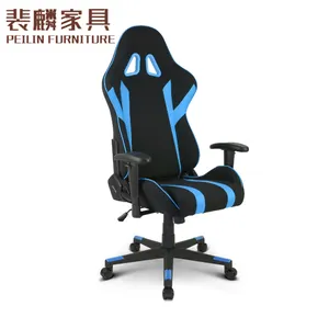 Chaise de Gaming professionnelle en cuir et tissu, fauteuil de course, siège d'ordinateur, avec oreiller ras-du-cou, cuir véritable, Stock eu