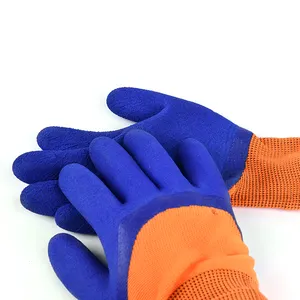 接受定制高柔性汽车装配泡沫乳胶浸渍工作手套针织乳胶手套耐化学防护手