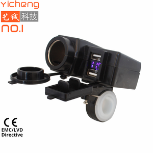 3.1A Tay Lái Xe Máy Di Động Xe Đạp Điện Xe Máy Sạc Điện Thoại Với Vôn Kế Và Ổ Cắm Bật Lửa - Product Image 2