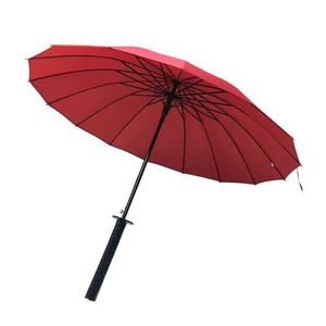 Parapluie <span class=keywords><strong>japonais</strong></span> long personnalisé avec 16 baleines, parapluie samouraï <span class=keywords><strong>japonais</strong></span> en forme d'épée katana noire, parapluie droit d'extérieur - Product Image 6