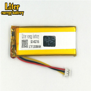 Socket 2.0-3 P 3.7 V 402765 1000 mah Lithium ion polymer Rechargeable battery lasting for - Product Image 2