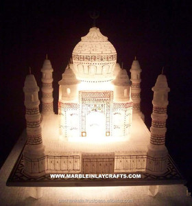 Réplique du Taj Mahal en marbre fait à la main pour la décoration de la maison et les lampes - Product Image 1