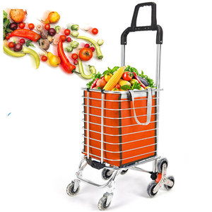 Aluminium alloy 3 wheels stair climbing foldable carts folding shopping trolley