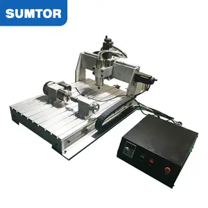 Máquina de gravação em madeira cnc 4060, com roteador rotativo, kit roteador cnc de 4 eixos para entalhe em madeira