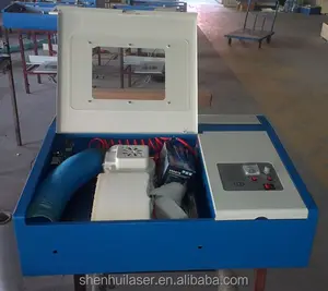 Shenhui dc k40 de grabado láser máquina de sello de goma máquina láser mini