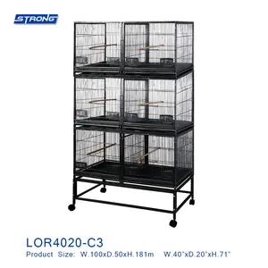 Factory Price Wholesale Luxurious Large Bird Cages With Bird Aviary Accessories LOR4020-C3