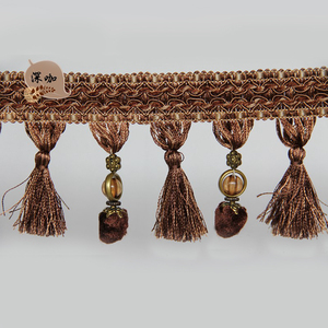 Kem Trắng Pompom Curtain Tassel <span class=keywords><strong>Fringe</strong></span> Cho Rèm Cửa Trang Trí - Product Image 4