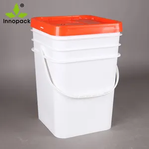 6.5 gallon / 8.5 gallon food grade Square plastic bucket