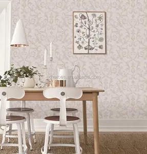 Simple Metal Color Vine Pattern Modern Home Decor Wallpaper