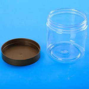Food Storage Jar Container 270ml Small Round Bottle Pet Plastic Candy Jar