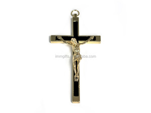 Crucifijo Cruz de metal Jesús colgante inspirador religioso INRI - Product Image 3