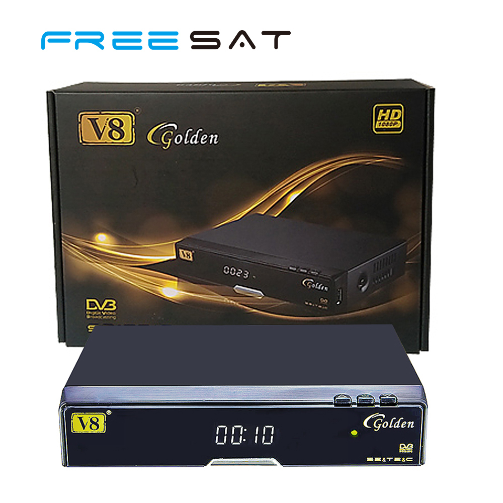El sat Receptor Digital de satélite DVB-S2 + T2 + cable V8 de Oro tv set top box