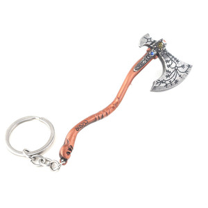 DS God <span class=keywords><strong>of</strong></span> <span class=keywords><strong>War</strong></span> 4 Kratos Ascia di Ghiaccio Portachiavi Kratos Nuovo Arms Argento Antico Ascia Con Il Cristallo Delle Donne Degli Uomini gioielli - Product Image 4