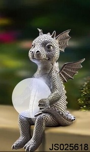 Dragón de resina con decoración de bola solar, para decorar el jardín - Product Image 2