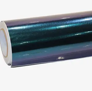变色龙紫色蓝色乙烯基汽车包装贴纸乙烯基闪光超光滑薄膜