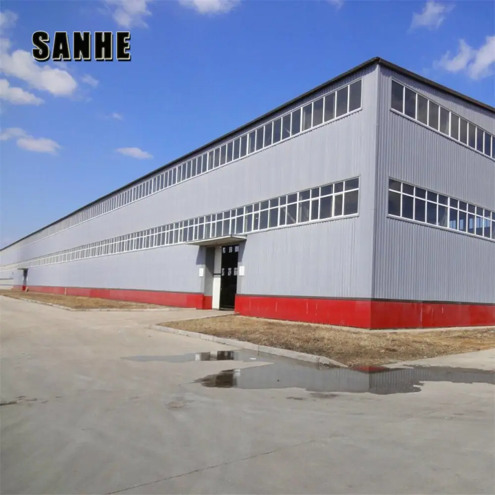 Ready made h beam steel structure warehouse design with dwg