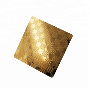 Placa de acero inoxidable decorativa de agua laminada <span class=keywords><strong>en</strong></span> frío 430 J3 300 Series 2B del fabricante, hoja de bobina de oro, Metal ondulado ASTM 316L - Product Image 3