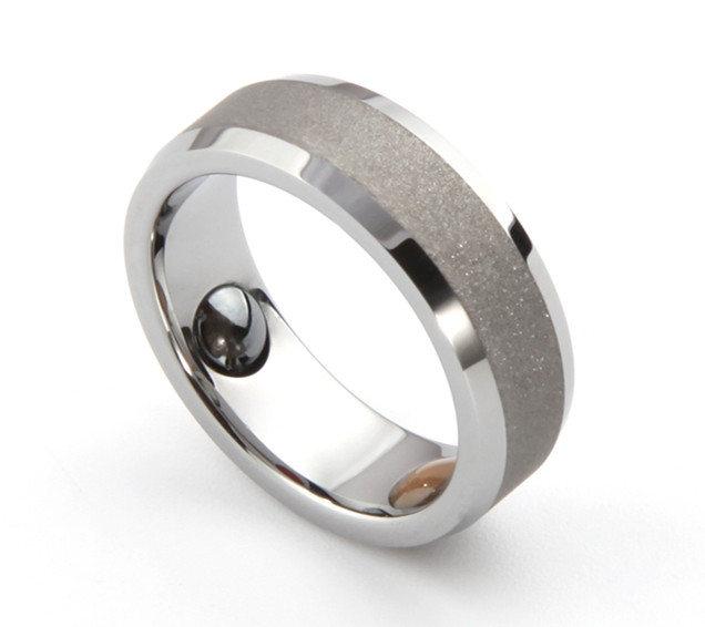 Factory jewelry titanium tungsten negative ion magnetic energy ring