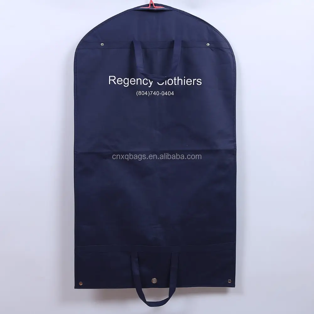 customer clothes storage non woven garment bag suit cover bag suit bag custom logo