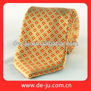 оптовая точка жаккард желтый ткани дешевые печать шелковой ткани галстука