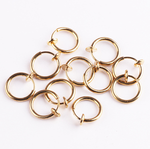 Decorazione rotonda 13mm in finto oro placcato anello per il naso gioielli <span class=keywords><strong>cerchio</strong></span> bellissimi <span class=keywords><strong>orecchini</strong></span> in <span class=keywords><strong>acciaio</strong></span> inox <span class=keywords><strong>chirurgico</strong></span> per donna uomo - Product Image 4