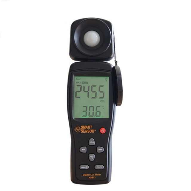 AS813 Smart Sensor Lux Meter Digital Light Meter Lumen Meter Photometer 1~100.000lux