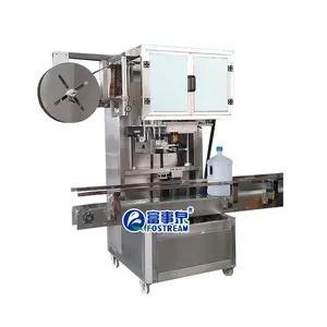 Full Automatic 5 Gallon Water Bottle Neck Shrink Sleeve Labeling Machine With Shrink Tunnel