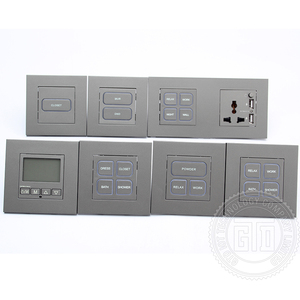 Thông minh khách sạn sử dụng 1-4 gang LED Reset Nút 12V DC RS485 modbus màu xám nhựa kết thúc tường thiết bị chuyển mạch - Product Image 4