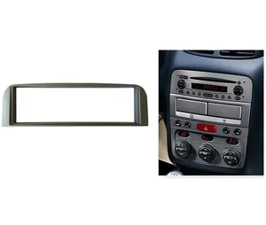 Single Din Facia für ALFA ROMEO 147 Radio Stereo CD Panel Dash Installation Verkleidung Blende Kit Gesichts rahmen Lünette Silber