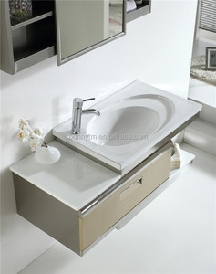 BONNYTM <span class=keywords><strong>Hotel</strong></span> 201/304SS Moderno Blanco Solo Cuencos y Plegable Armario con Espejo de Baño Montado En la Pared Del Gabinete - Product Image 2