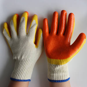 Suncend سلامة سعر المصنع حار بيع مزدوجة اللاتكس القطن coatted قفازات العمل بالجملة - Product Image 2