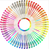 Hot Glitter Gel Pen, 100 Neon Glitter Gel Pen Set Art Marker voor Volwassen Kleurboeken Bullet Journal Crafting Doodling Tekening