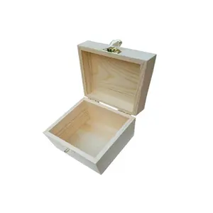 迷你礼品包装雕刻标志木箱出售小木制礼品盒