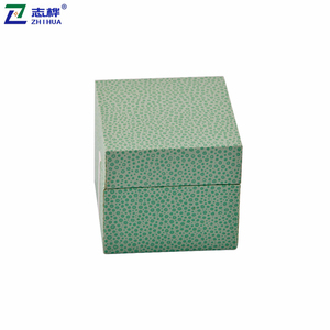 Zhihua marca de lujo tamaño personalizado cuero de regalo caja de papel <span class=keywords><strong>verde</strong></span> <span class=keywords><strong>claro</strong></span> de la joyería letherette caja de papel - Product Image 2