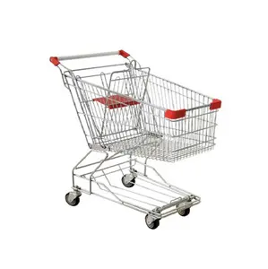 supermarket equipment with seat Asian style metal shopping trolley