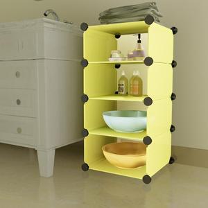 Cube DIY Modular Storage Rack Closet Organizer <strong>Bathroom</strong> <strong>Plastic</strong> <strong>Cabinet</strong> for Laundry - Product Image 5
