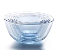 Tigela de salada transparente redonda grande e alta