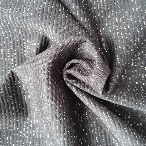 China de fábrica tejido especial lloró punto de alta elasticidad de nylon de plata lurex tela - Product Image 1