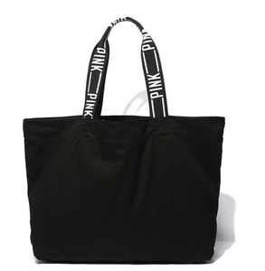 16 oz PINK logo impresión <span class=keywords><strong>cavas</strong></span> algodón bolso de mano - Product Image 4