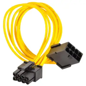 pcie splitter 8 pin to Dual 8 Pin 6+2 Pin Connectors Graphics Card 16 AWG Cable PSU Riser Adapter Cable