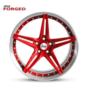 Cusotm Fait SUV Voiture Forgé Meilleur 5 Trou 24 Pouce Blanc Et Rouge Roues Jantes - Product Image 1