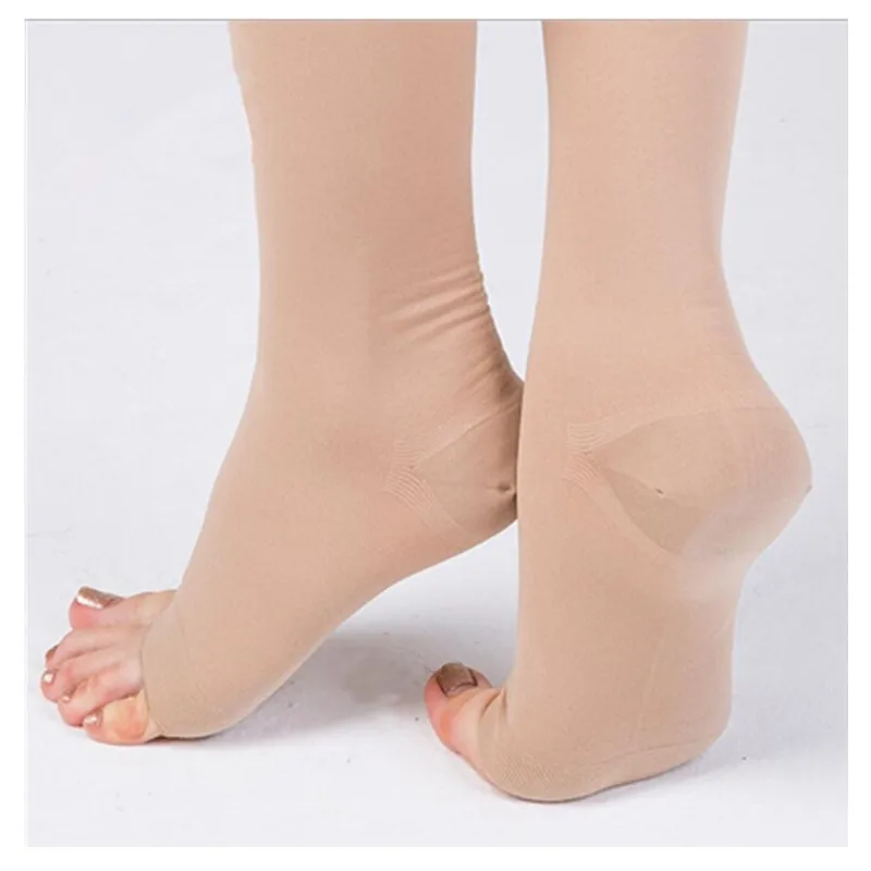 발바닥 근막염 아치 지원 스타킹 의학 기복 열려있는 발가락 압축 양말 30-40 mmhg