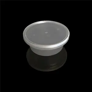 8oz disposable cold food containers for soups clear round plastic container with lid