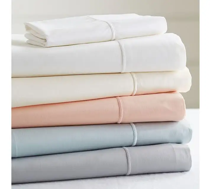 Alta qualidade 1000TC algodão egípcio folha define lençóis de cama de luxo para casa e hotel