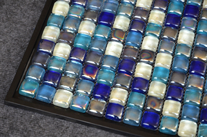 Galet <span class=keywords><strong>bleu</strong></span> carreaux de mosaïque de verre <span class=keywords><strong>douche</strong></span> salle de bain - Product Image 5