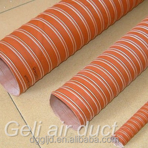 Manguera <span class=keywords><strong>flexible</strong></span> de silicona resistente al calor 300 ℃ tubo de ventilación Conducto de entrada de aire Hvac conducto de aire para frenos fríos y calientes - Product Image 3