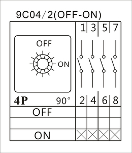 칸탁 LW26GS-32 04-2 온오프 64*64 제어 모터 용접기 7단 로터리 스위치 220v 32a - Product Image 5
