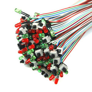 ATXPC Computeマザーボード電源ケーブル2スイッチオン/オフ/リセット (LED付き) - Product Image 1