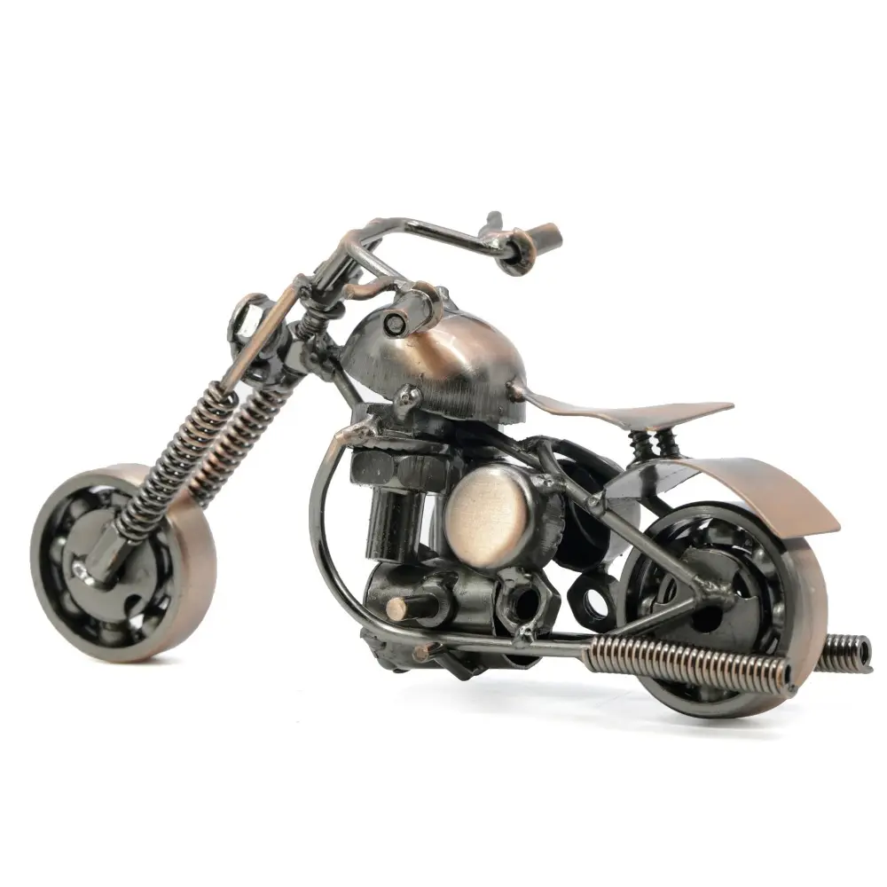 Mettle yeni varış Metal el sanatları dekorasyon ev mobilya demir motosiklet modeli için promosyon hediye